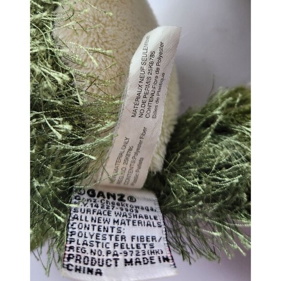 Ganz Plush Frog Stuffed Animal 9" Polyester Fiber & Pellets Green - Picture 3 of 4